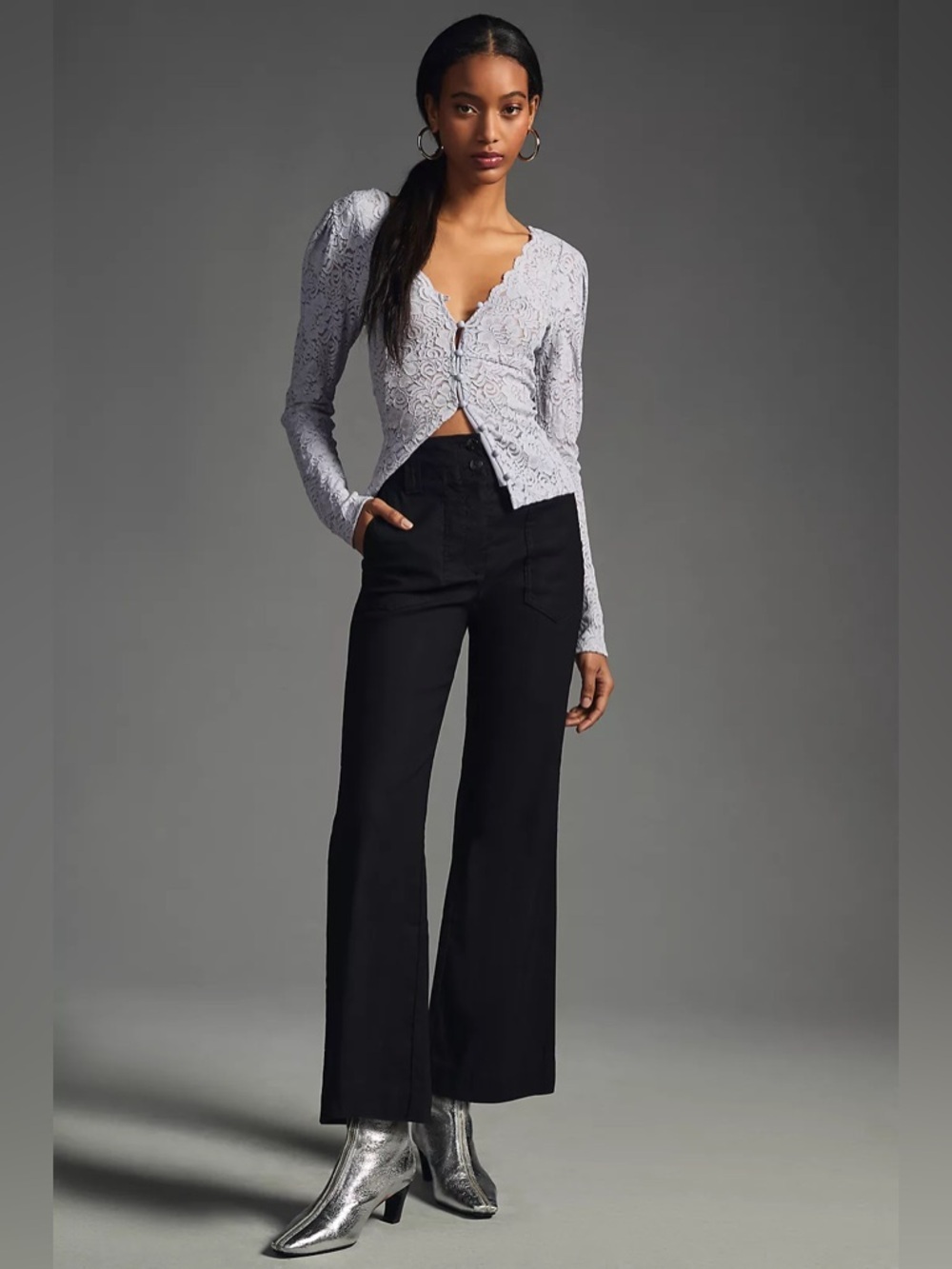 ✨ Anthropologie Maeve Naomi Wide-Leg Flare Pants size 2